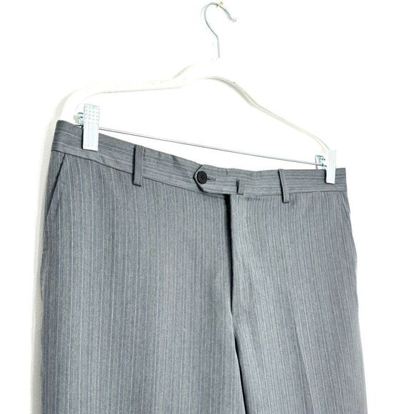 Domenico Vacca Grey 100% wool pinstripe pant Suit - Picture 6 of 12